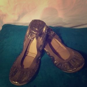 Gold Yosi Samra ballet flats